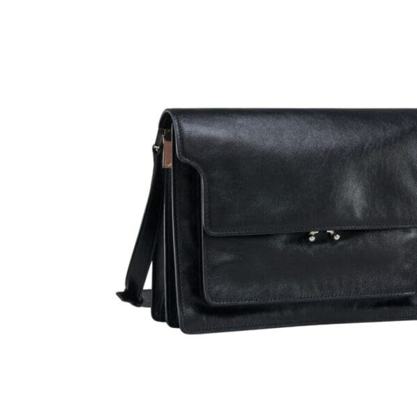 MARNI TRUNK SOFT LARGE BAG IN BLACK LEATHER