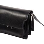MARNI TRUNK SOFT MINI BAG IN BLACK LEATHER