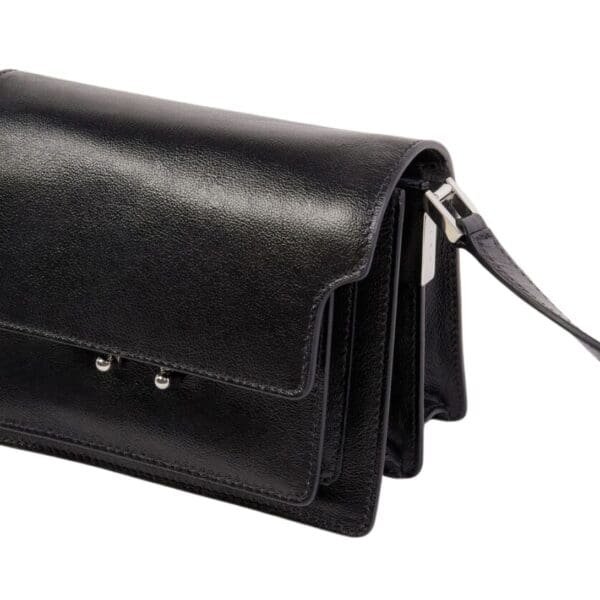 MARNI TRUNK SOFT MINI BAG IN BLACK LEATHER
