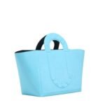 MARNI TURQUOISE LEATHER SWEEDY MEDIUM TOTE BAG