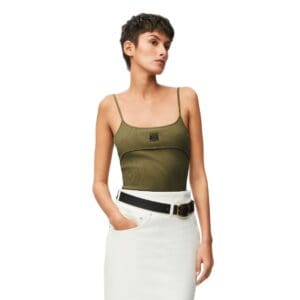 LOEWE ANAGRAM TANK TOP IN COTTON WITH STRAP