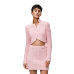 LOEWE CROP CARDIGAN IN TECHINAL KNIT
