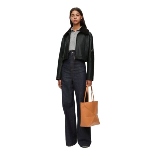 LOEWE CROPPED JACKET IN LAMB NAPPA