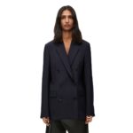 LOEWE DOUBLE BREASTED WOOL AND MOHAIR JACKET