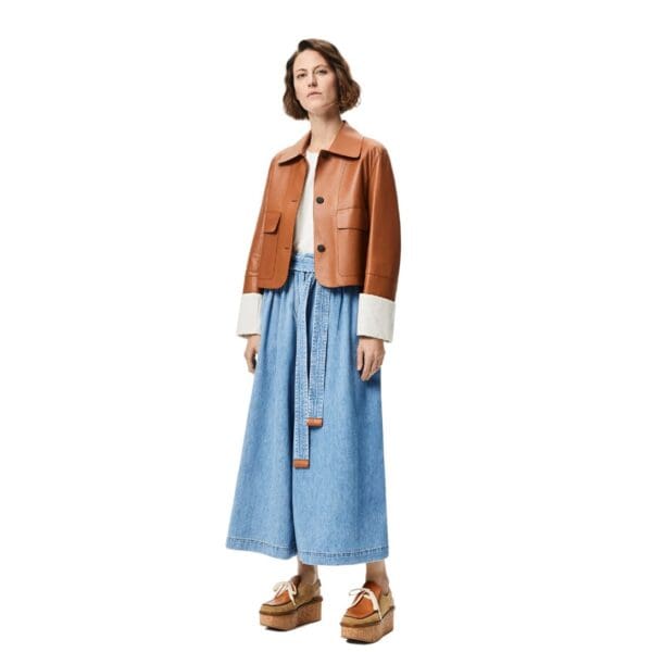 LOEWE JACKET WITH LAPELS IN LAMB NAPPA