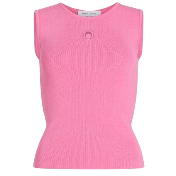 MARINE SERRE CORE KNIT SLEEVELESS PULLOVER
