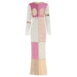 MARINE SERRE REGENERATED CROCHET MAXI DRESS