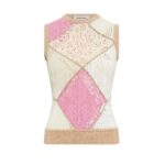 MARINE SERRE REGENERATED CROCHET SLEEVELESS PULLOVER