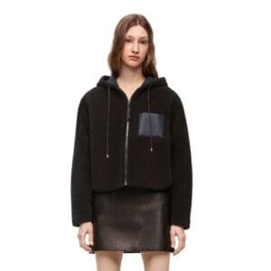 LOEWE SHEARLING HOODED JACKET