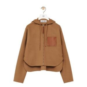 LOEWE WOOL AND CASHMERE HOODED JACKET