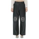 LOEWE ANAGRAM BAGGY TROUSERS IN NAPPA LAMBSKIN