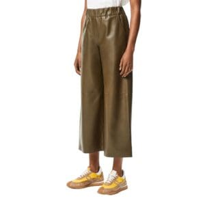 LOEWE CROPPED TROUSERS IN NAPPA LAMBSKIN