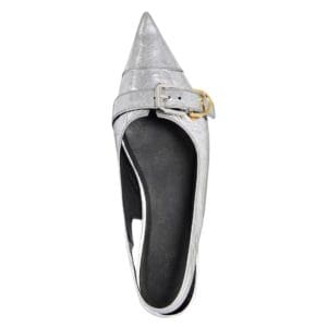 GIVENCHY VOYO FLAT SLINGBACKS IN LAMINATED LEATHER