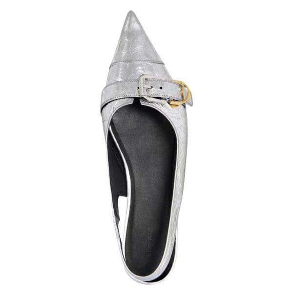 GIVENCHY VOYO FLAT SLINGBACKS IN LAMINATED LEATHER