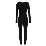 MAGDA BUTRYM SILK KNIT BUSTIER JUMPSUIT IN BLACK