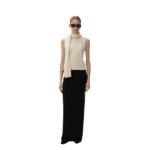 MAGDA BUTRYM SLEEVELESS HIGH NECK KNIT TOP IN CREAM