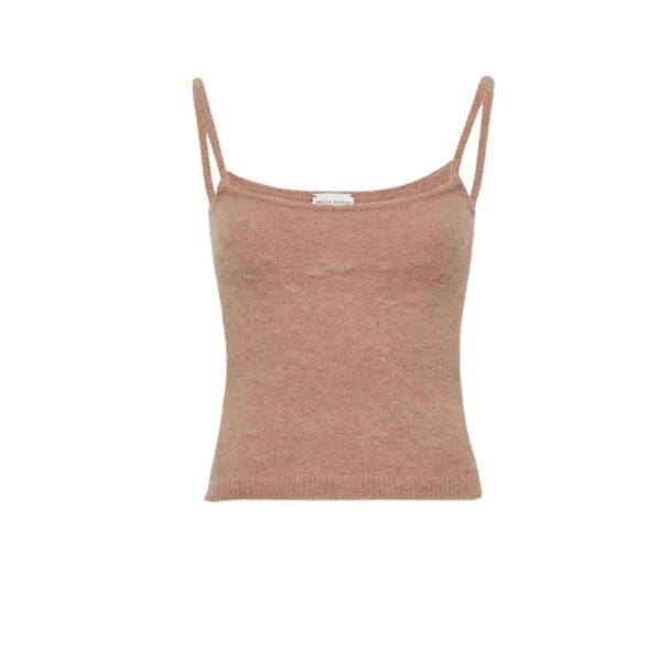 MAGDA BUTRYM MOHAIR TANK TOP IN CARAMEL