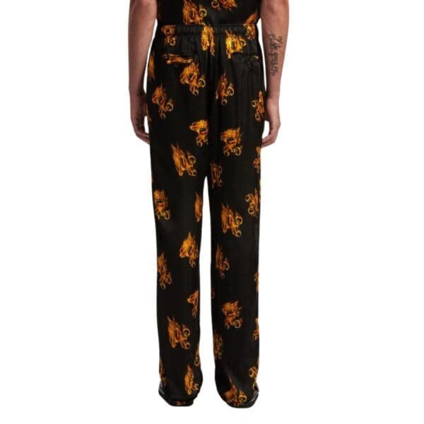 PALM ANGELS BURNING MONOGRAM LOOSE PANTS