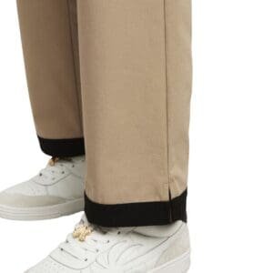 PALM ANGELS COTTON STRAIGHT LEG PANTS