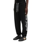 PALM ANGELS LOGO PRINT DRAWSTRING SWEATPANTS