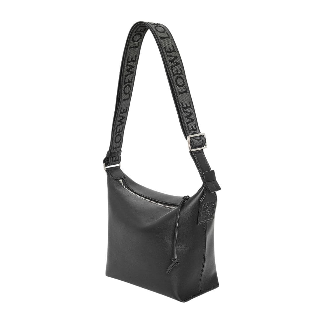 LOEWE SMALL CUBI CROSSBODY BAG IN SUPPLE SMOOTH CALFSKIN AND JACQUARD