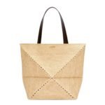LOEWE XL PUZZLE FOLD TOTE BAG IN RAFFIA