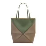 LOEWE XL PUZZLE FOLD TOTE BAG IN SHINY CALFSKIN