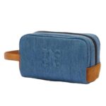 PALM ANGELS DENIM MONOGRAM POUCH