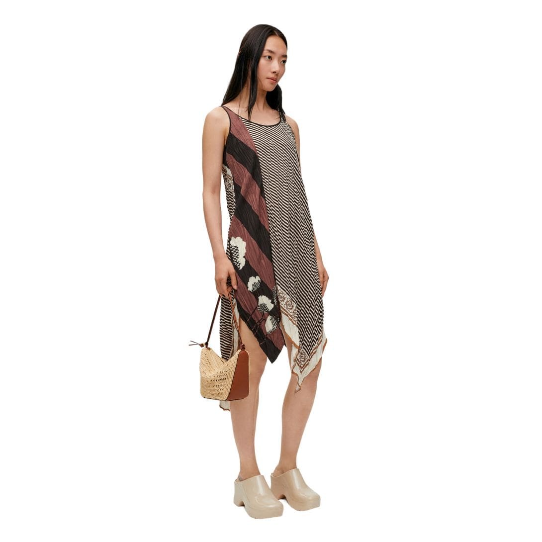 LOEWE TANK DRESS IN CRINKLED HABOTI