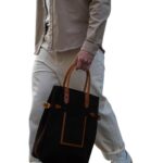 JOSEPH DUCLOS LECTOURE VERTICAL LEATHER TOTE