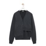 LOEWE ASYMMETRIC CASHMERE CARDIGAN