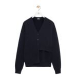 LOEWE ASYMMETRIC CASHMERE CARDIGAN