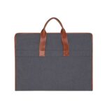 BRUNELLO CUCINELLI WATER RESISTANT FABRIC AND GRAINED CALFSKIN GARMENT BAG