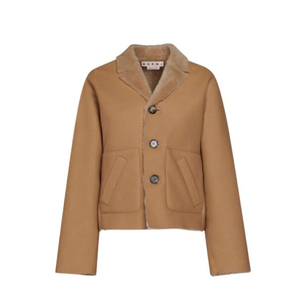 MARNI BEIGE REVERSIBLE SHEARLING JACKET