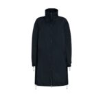MARNI BLACK GATHERED TAFFETA PARKA