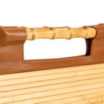 FENG CHEN BAMBOO HANDBAG WITH BAMBOO ROOTS