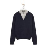 LOEWE TROMPE LOEIL SWEATER IN WOOL AND SILK