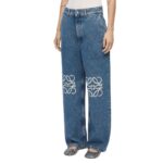 LOEWE ANAGRAM BAGGY JEANS IN DENIM