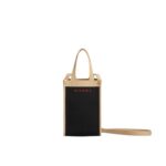 MARNI BLACK AND BEIGE JACQUARD MINI SHOULDER BAG