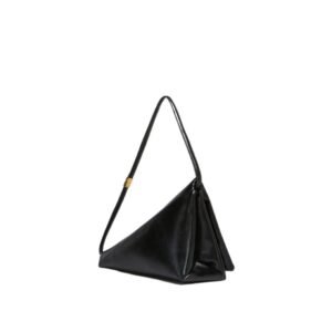 MARNI BLACK LEATHER PRISMA TRIANGLE BAG