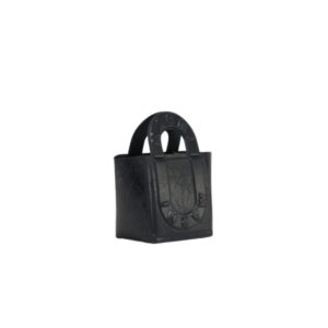 MARNI BLACK LEATHER SWEEDY SMALL TOTE BAG