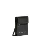 MARNI BLACK POUCH WITH SHOELACE STRAP