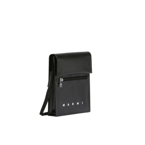 MARNI BLACK POUCH WITH SHOELACE STRAP
