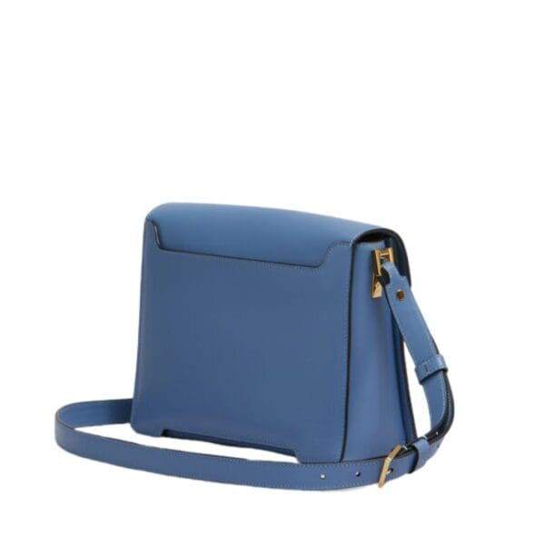 MARNI BLUE LEATHER TRUNKAROO MEDIUM SHOULDER BAG
