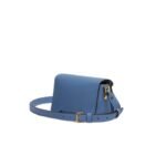 MARNI BLUE LEATHER TRUNKAROO MEDIUM SHOULDER BAG