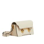 MARNI CREAM LEATHER TRUNKAROO MINI SHOULDER BAG