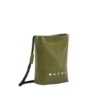 MARNI GREEN CROSSBODY BAG WITH SHOELACE STRAP