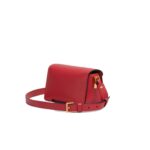 MARNI RED LEATHER TRUNKAROO MINI SHOULDER BAG