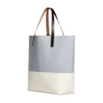 MARNI SILVER AND BEIGE TRIBECA SHOPPING BAG