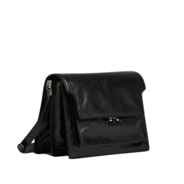 MARNI TRUNK SOFT LARGE BAG IN BLACK LEATHER